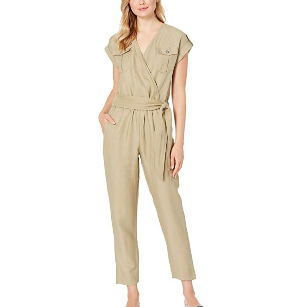 NWT LAUREN RALPH LAUREN SAGE LINEN JUMPSUIT